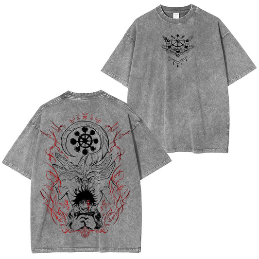 Jujutsu Kaisen Mahoraga Anime Unisex Washed T-Shirt/HOODIE