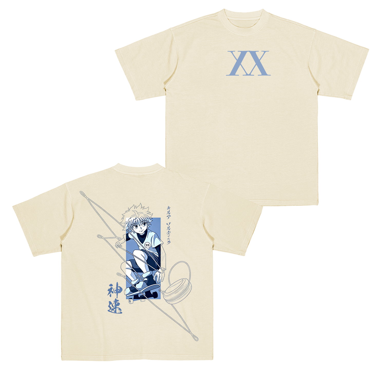 Killua Hunter x Hunter Anime Oversize Unisex Polera