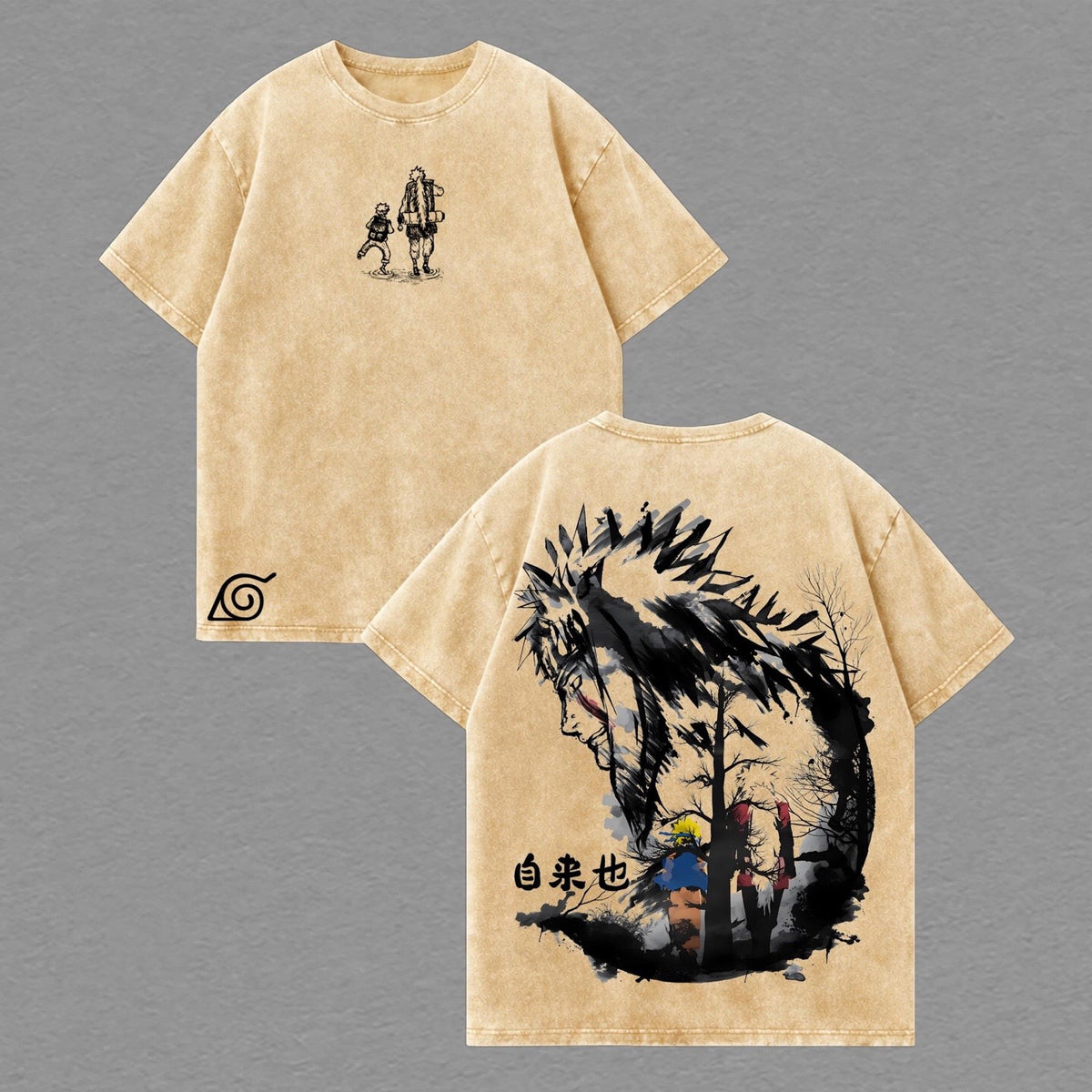 Jiraiya Naruto Anime Polera Lavada