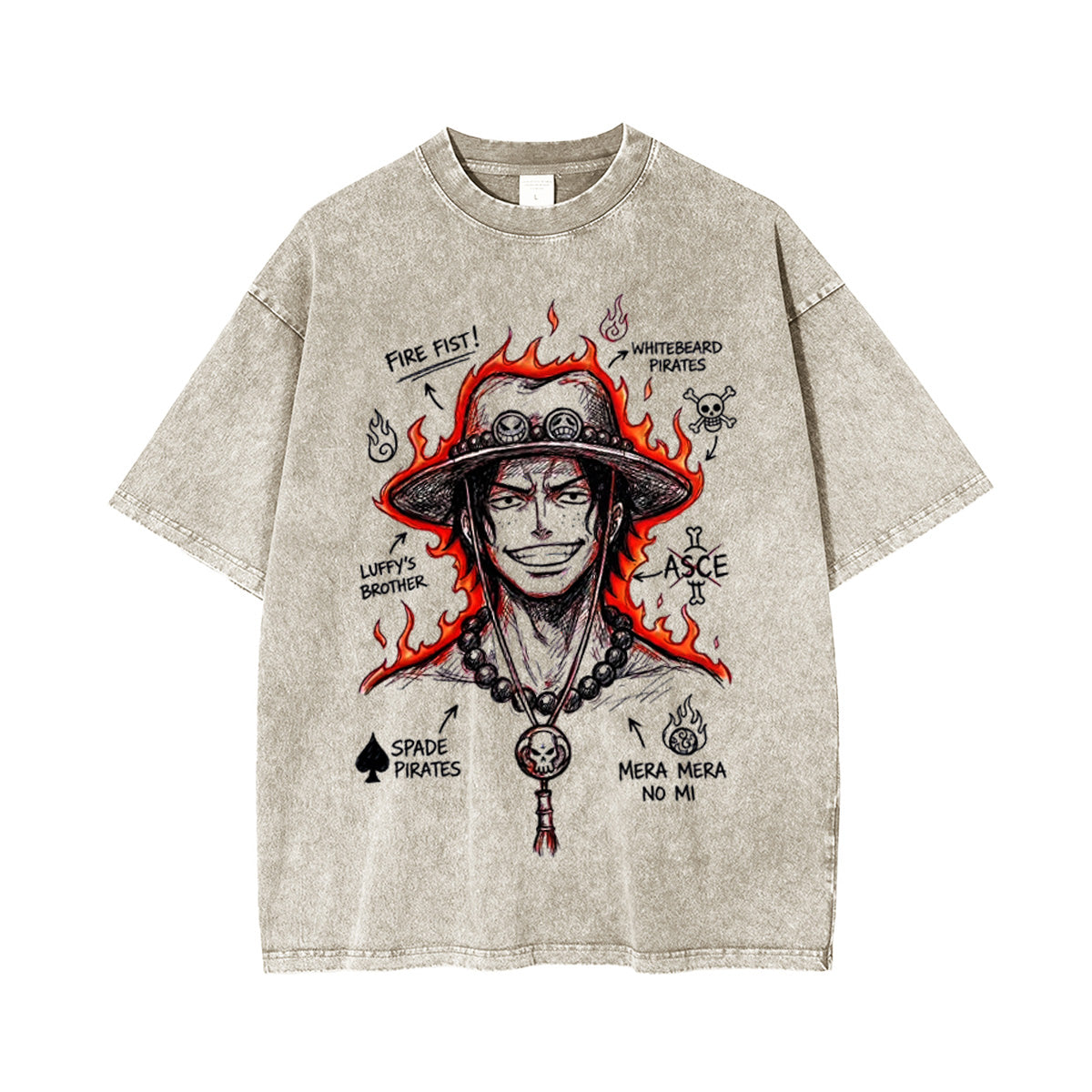 One Piece Anime Washed T-shirt/Crewneck/Hoodie