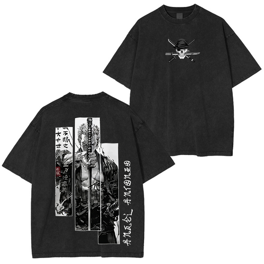 One Piece: Roronoa Zoro Unisex Oversized Washed T-shirt
