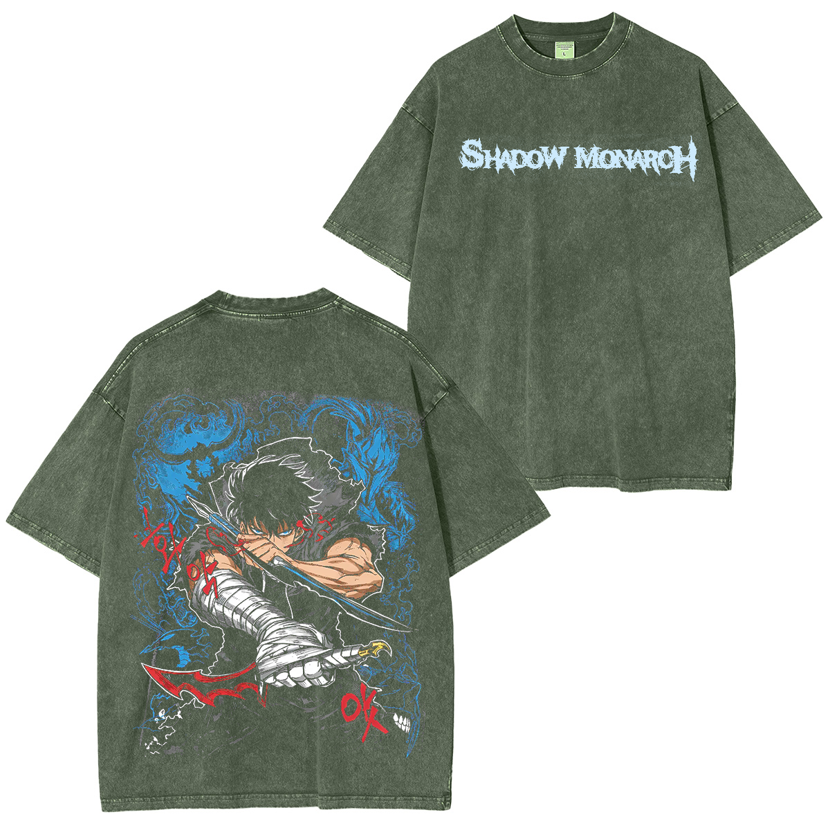 Solo Leveling Unisex Oversized Washed T-shirt