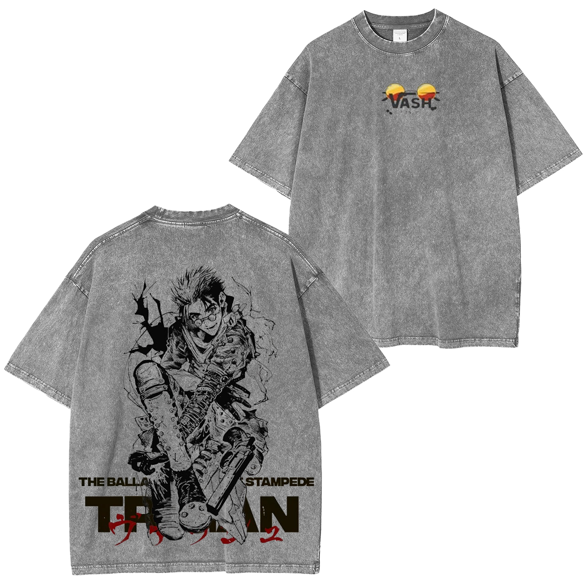 Trigun Anime Washed T-shirt