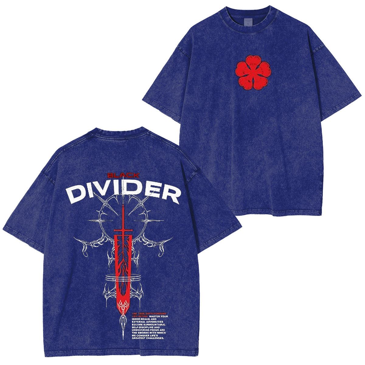 Black clover Polera Unisex Lavada