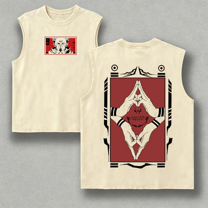 Sukuna Jujutsu Kaisen Anime Oversize Unisex Polera/Tank Top