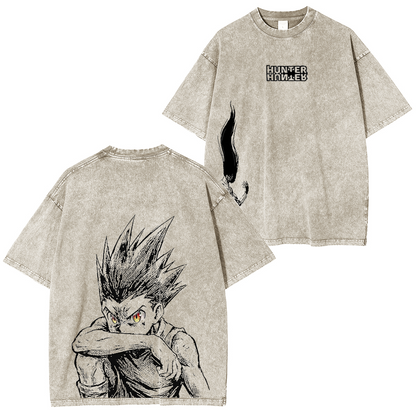 Hunter x Hunter Gon Freecss Printed Polera Unisex Lavada