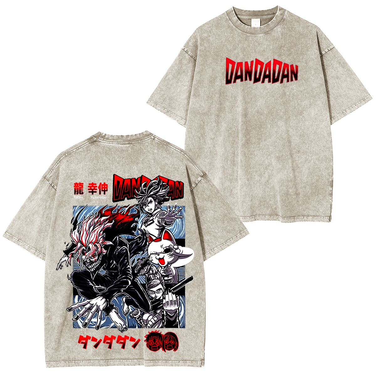 DanDaDan Printed Polera Unisex Lavada
