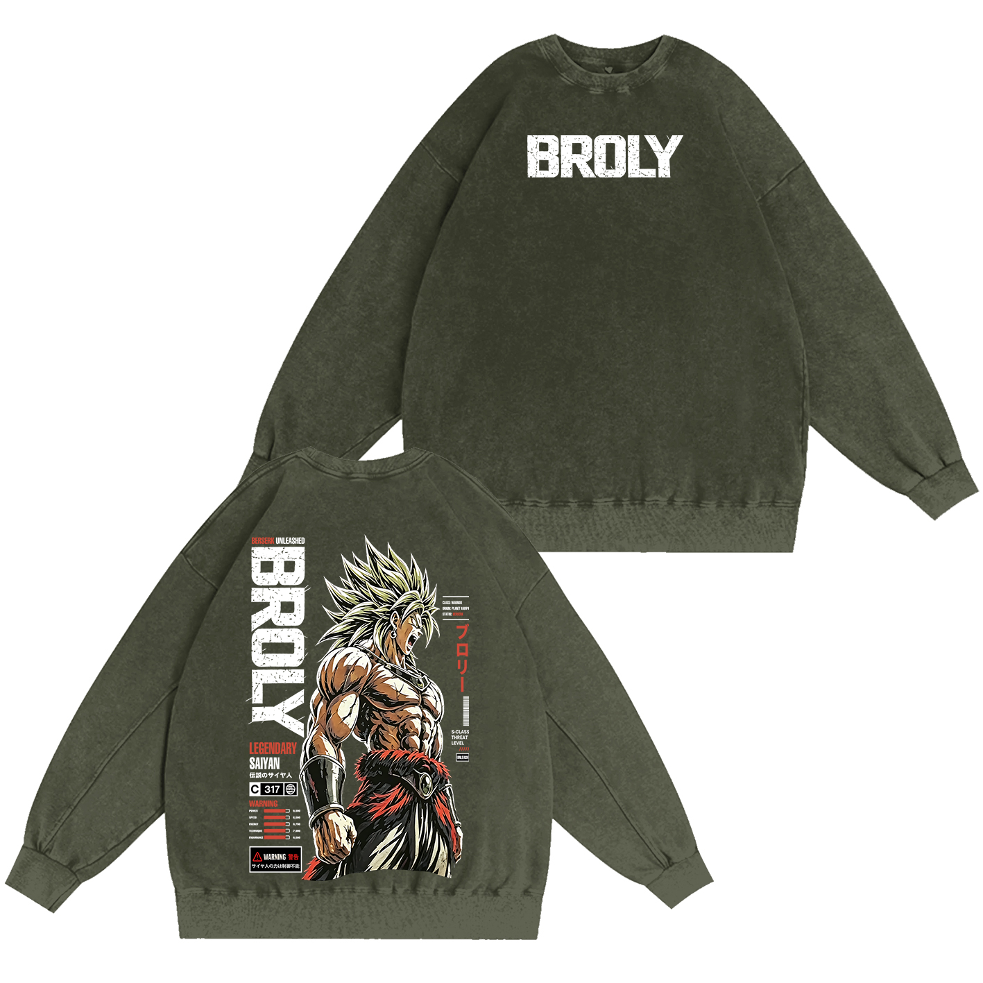 Broly Dragon Ball Super Unisex Washed T-Shirt