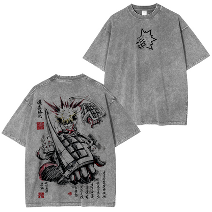 My Hero Academia Polera Lavada Vintage