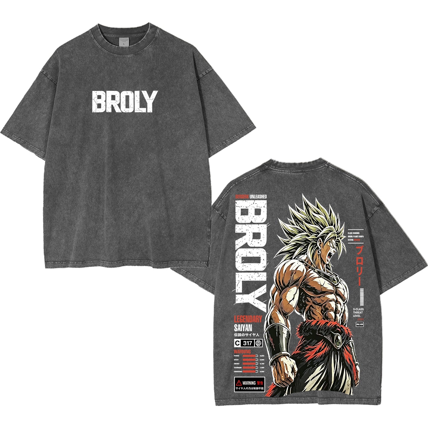 Broly Dragon Ball Super Unisex Washed T-Shirt