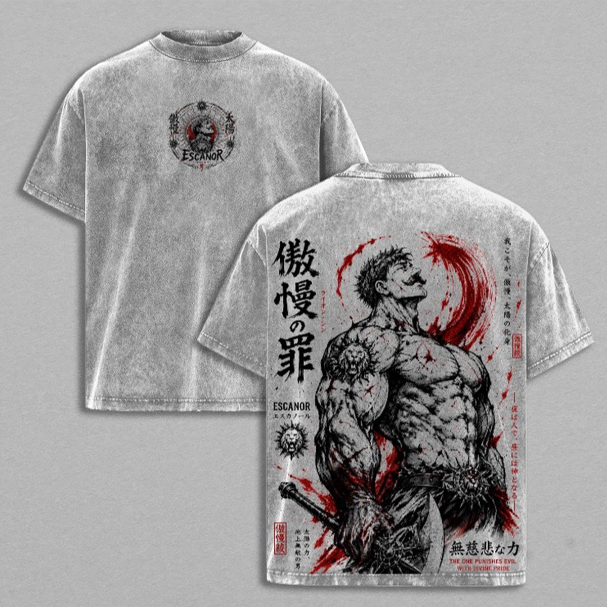 Escanor Polera Unisex Lavada