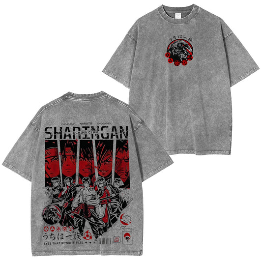 Naruto :Uchiha Ichizoku Vintage washed T-shirt/Crewneck/Hoodie