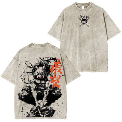 Hashibira Inosuke Demon Slayer Anime Polera Unisex Lavada