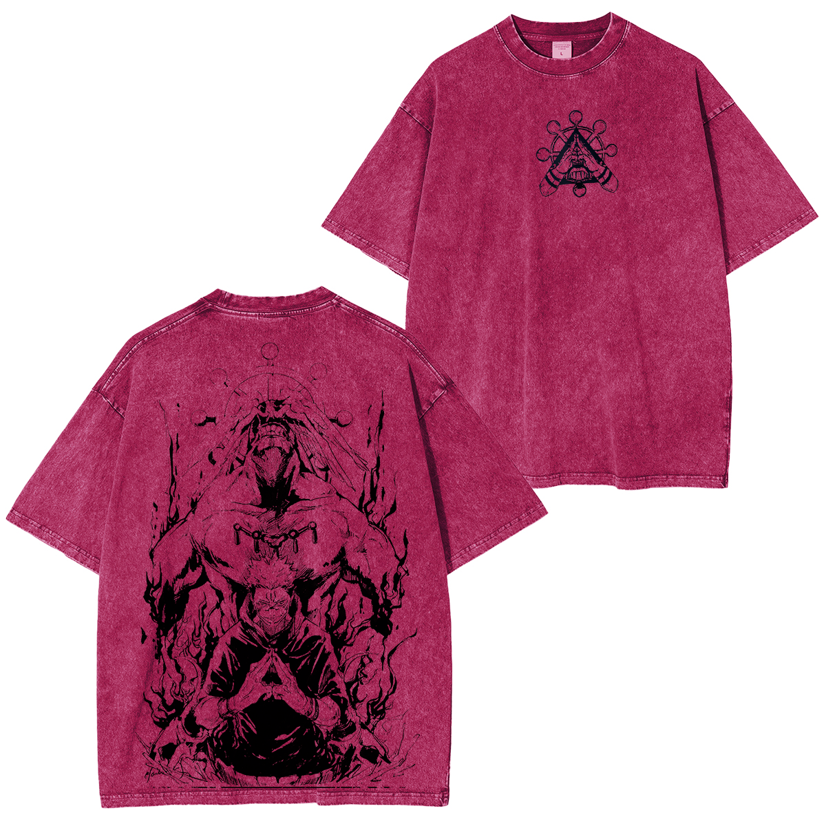 Sukuna & Mahoraga Vintage Washed Unisex Polera