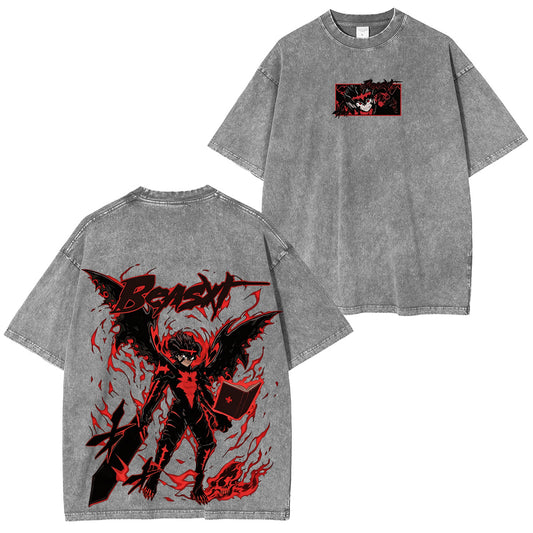 Black Clover :Asta Vintage washed T-shirt/Crewneck/Hoodie