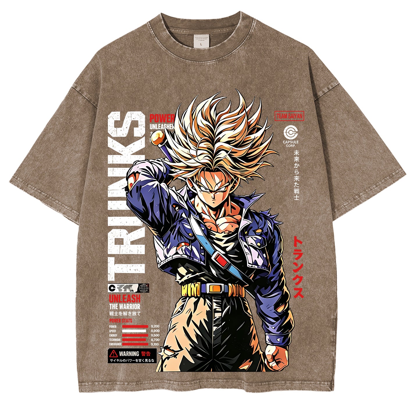 Future Trunks Dragon Ball Vintage Unisex Washed T-Shirt