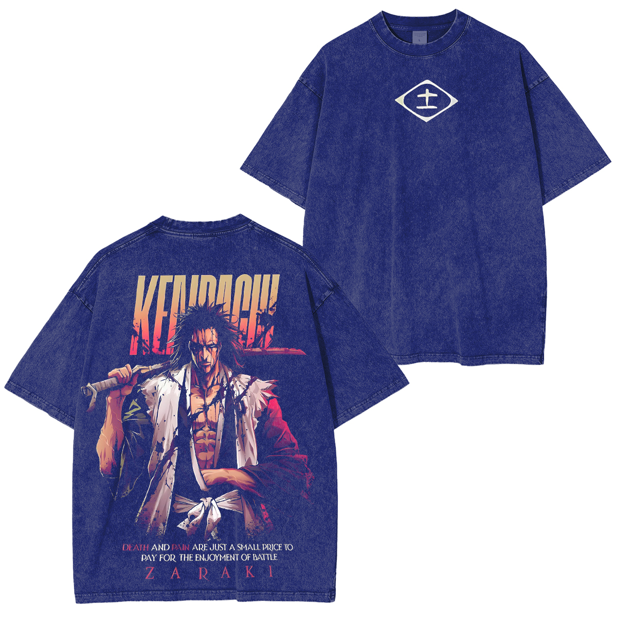 Kenpachi Zaraki-Bleach Anime Polera Unisex Lavada