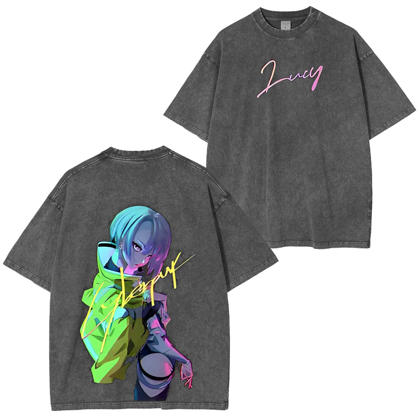 Lucy Cyberpunk Polera Unisex Lavada