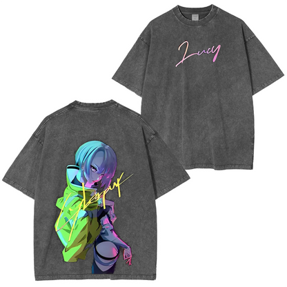 Lucy Cyberpunk Polera Unisex Lavada