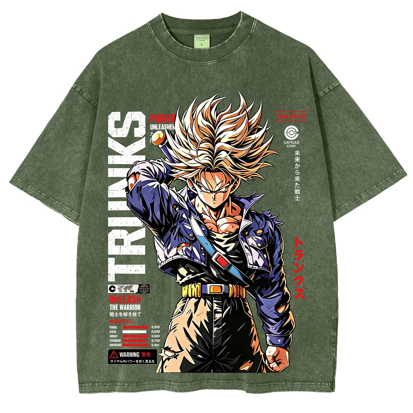 Future Trunks Dragon Ball Vintage Unisex Washed T-Shirt