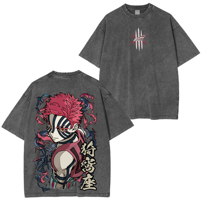 Akaza Demon Slayer Unisex Anime Polera