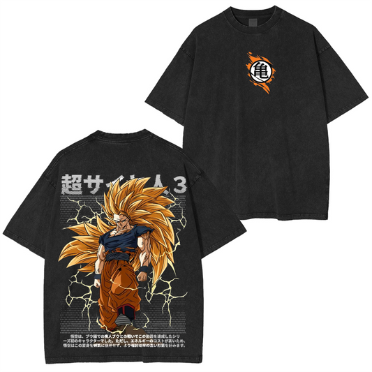 Goku Super Saiyan 3 Vintage Polera Oversize