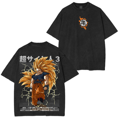 Goku Super Saiyan 3 Vintage Polera Oversize