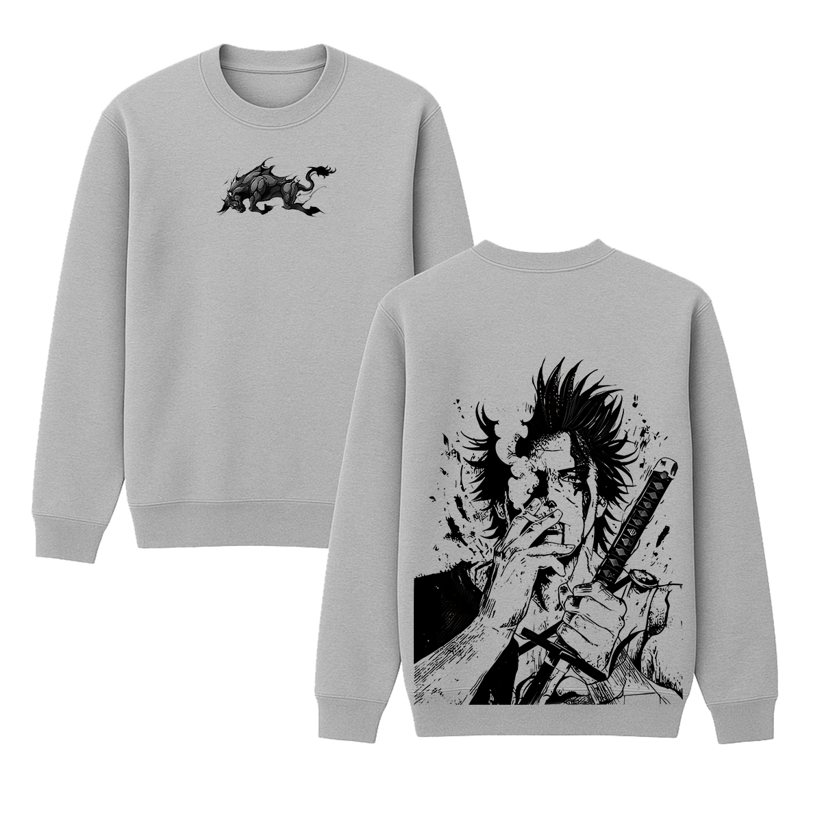 Yami Sukehiro x Black Bulls Black Clover Anime Double Printed Vintage Unisex Sweatshirt