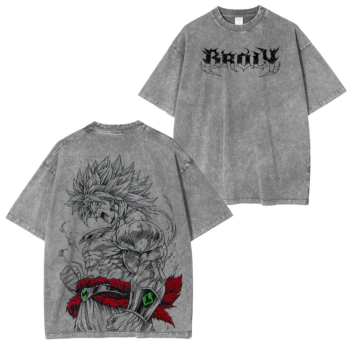 Dragon Ball Z Broly Anime Polera Lavada Vintage