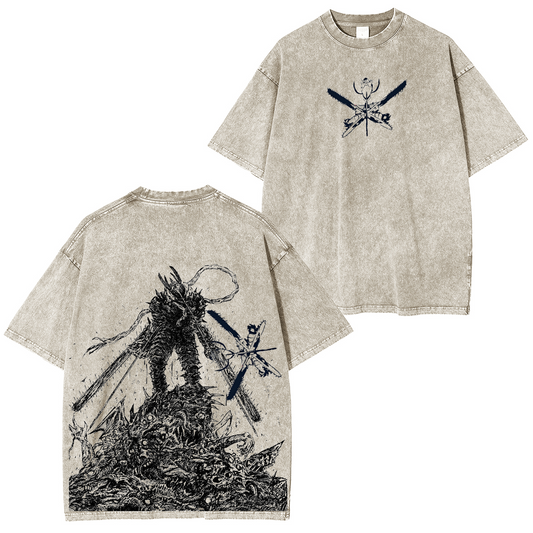 Chainsaw Man Chainsaw pure primal Denji Pochita Devil Villains Washed T-shirt