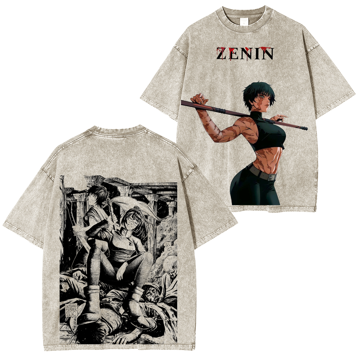 Jujutsu Kaisen Vintage Washed Unisex Polera