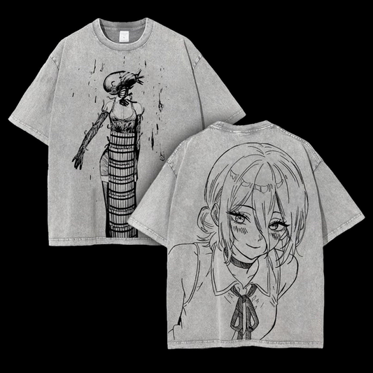 Reze-Chainsaw Man Vintage Washed Unisex T-Shirt