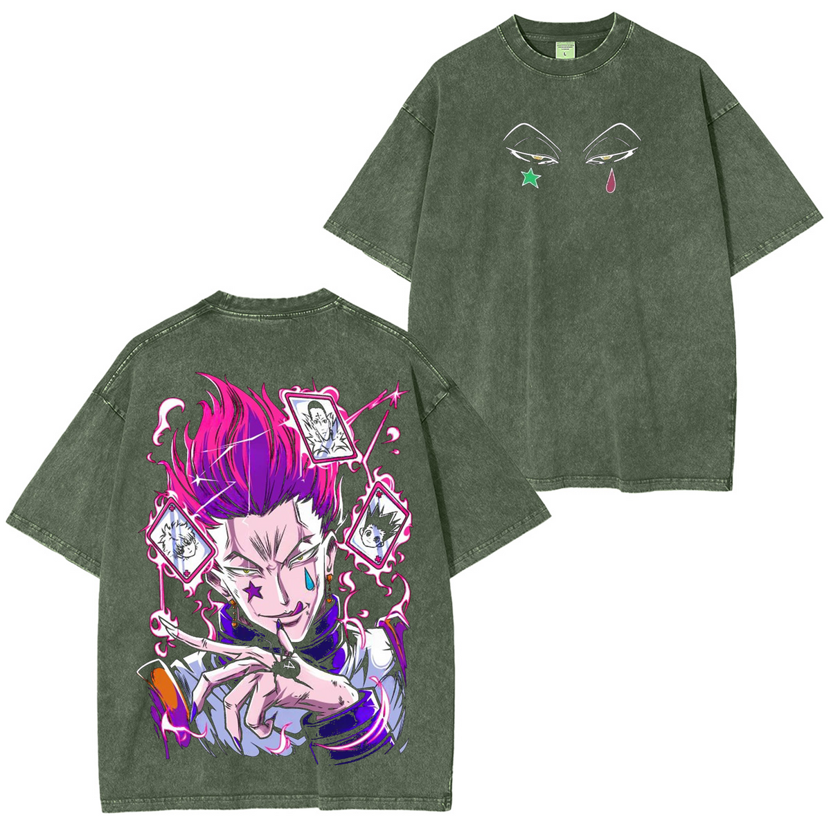 Hisoka, HUNTER X HUNTER Vintage Anime Polera Lavada