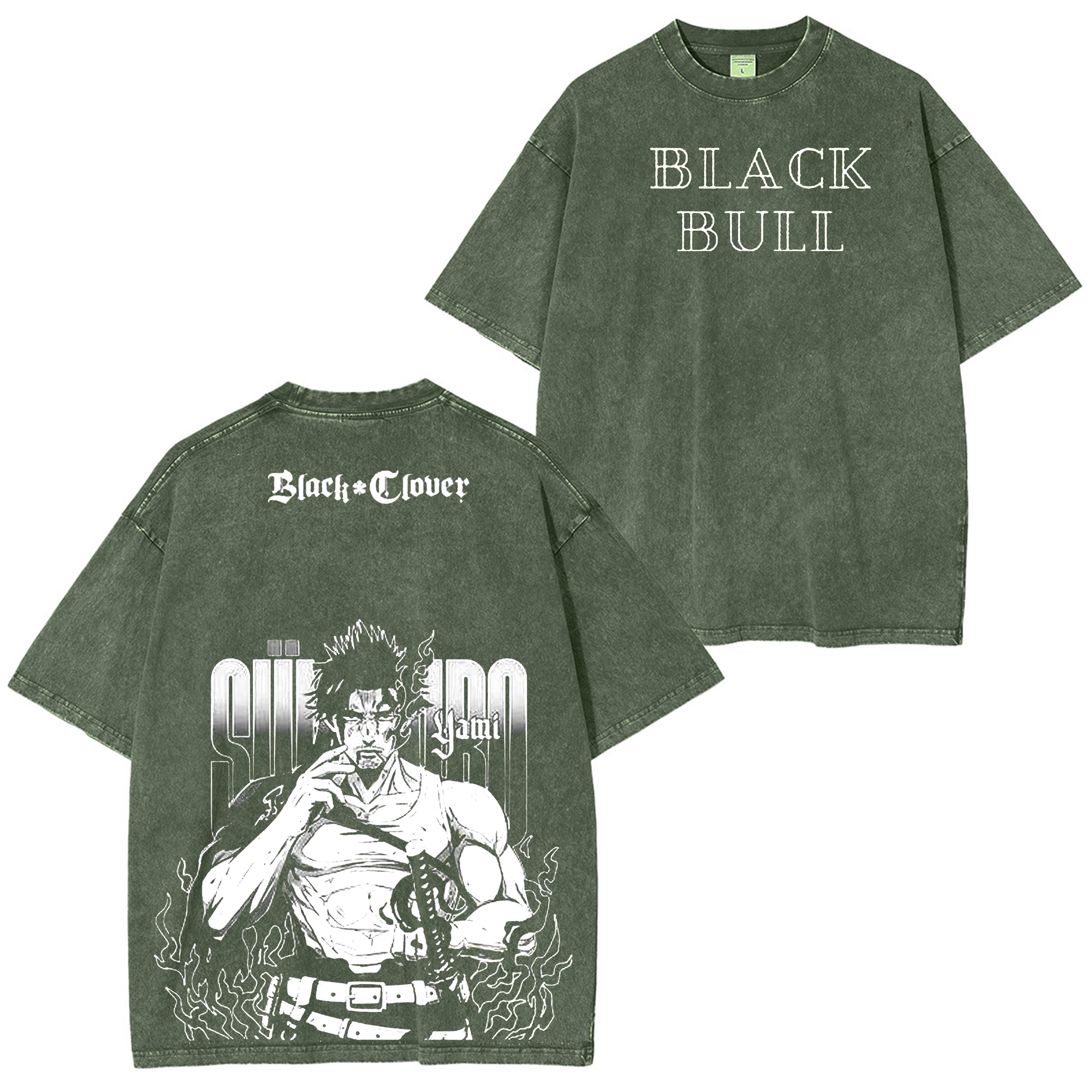 Yami Sukehiro Black Clover Anime Washed T-shirt/Crewneck/Hoodie