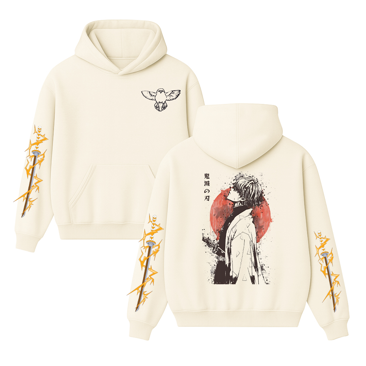Zenitsu Demon Slayer Anime Unisex Crewneck Sweatshirt