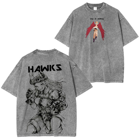 Mirko x Hawks My Hero Academia Vintage Washed T-shirt/Crewneck/Hoodie