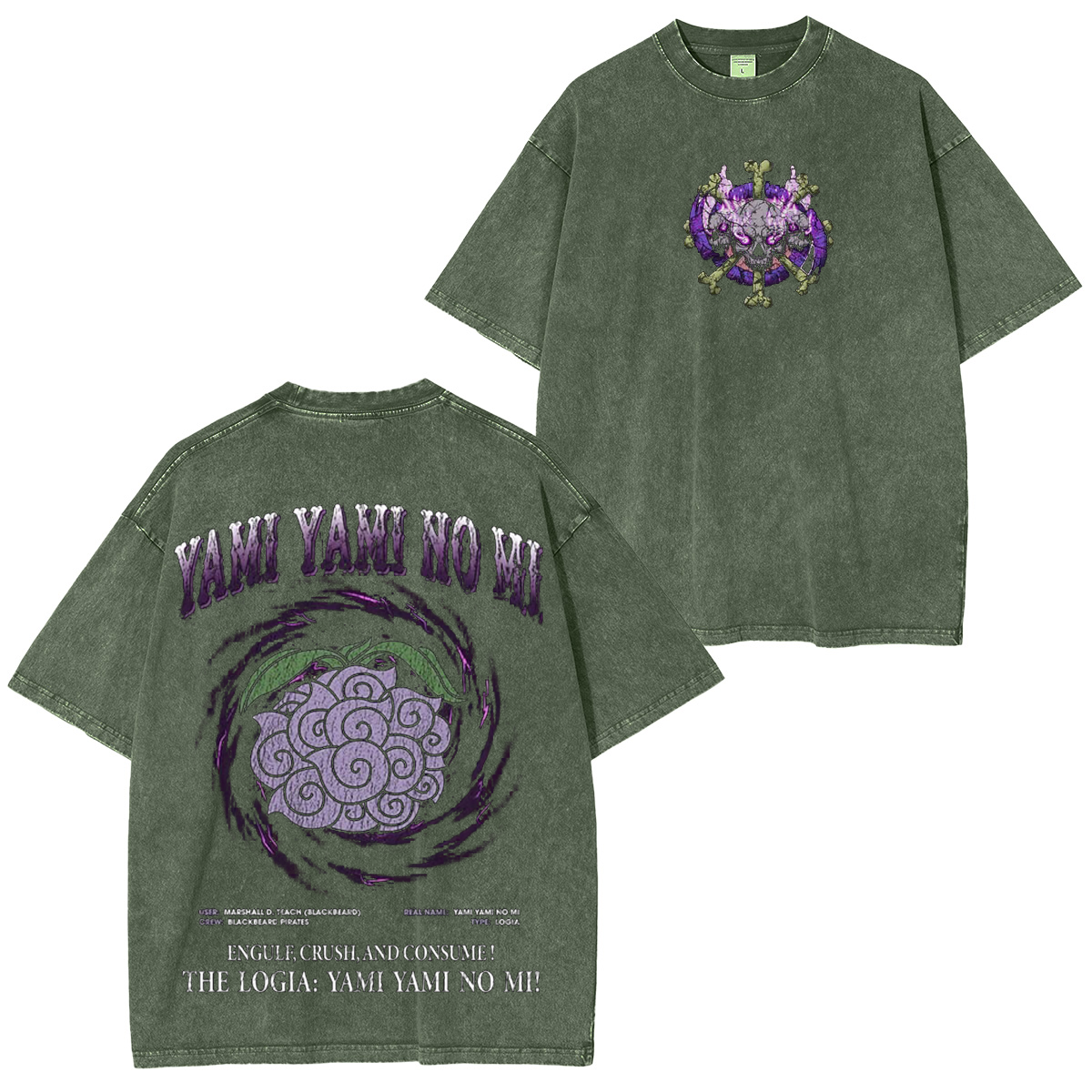 Gomu Gomu No Mi-One Piece Vintage Washed T-shirt/Crewneck/Hoodie