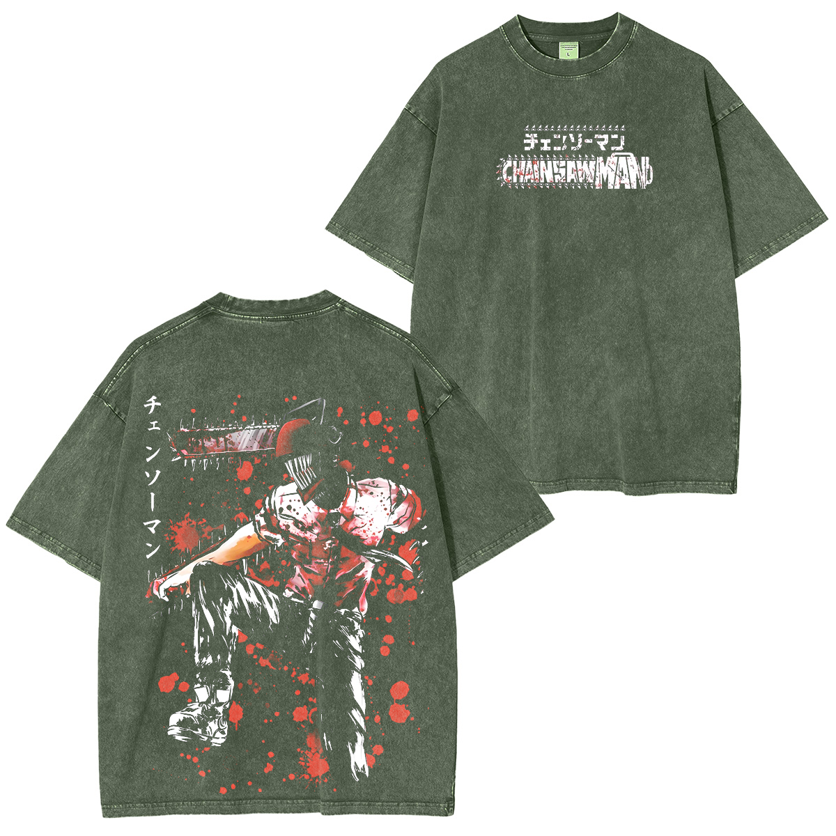 Chainsaw Man Vintage Washed T-shirt/Crewneck/Hoodie