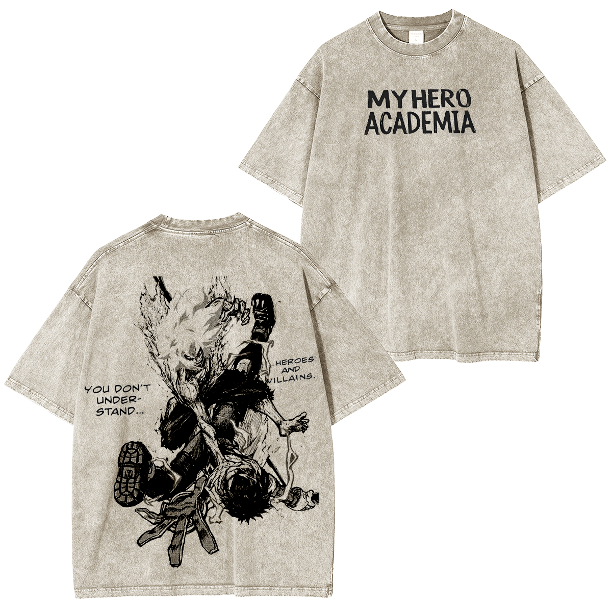 My Hero Academia Vintage Washed T-shirt/Crewneck/Hoodie