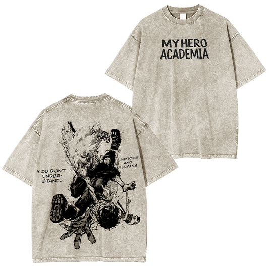 My Hero Academia Vintage Washed T-shirt/Crewneck/Hoodie