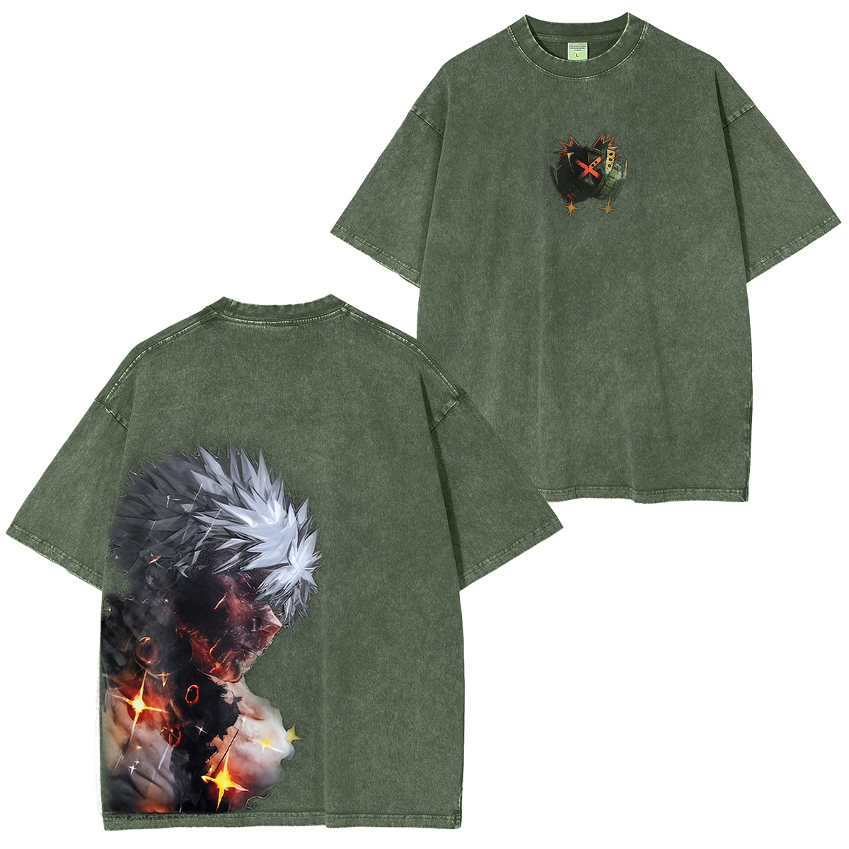 Katsuki Bakugo My Hero Academia Polera Lavada Vintage