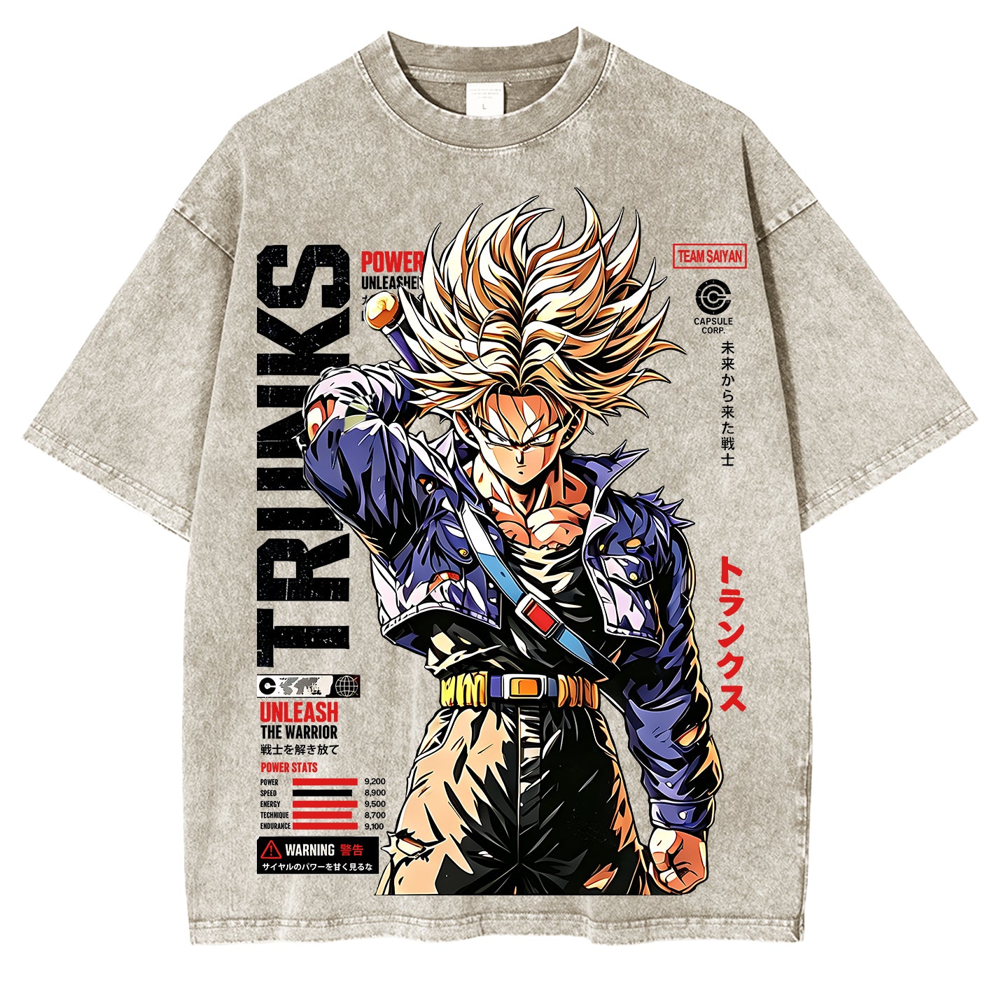 Future Trunks Dragon Ball Vintage Unisex Washed T-Shirt