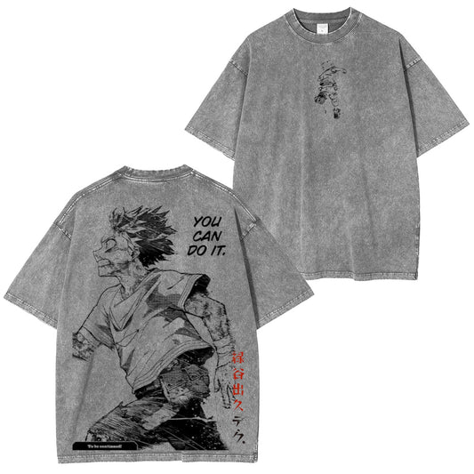 Izuku Midoriya My Hero Academia Polera Lavada Vintage
