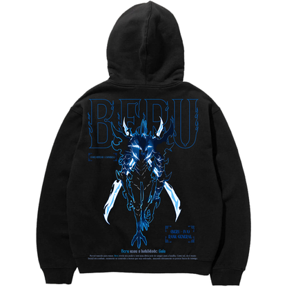 Sung Jin-Woo Solo Leveling Anime Double Printed Oversize Lightweight Acid Washed Tee-Limited Edition