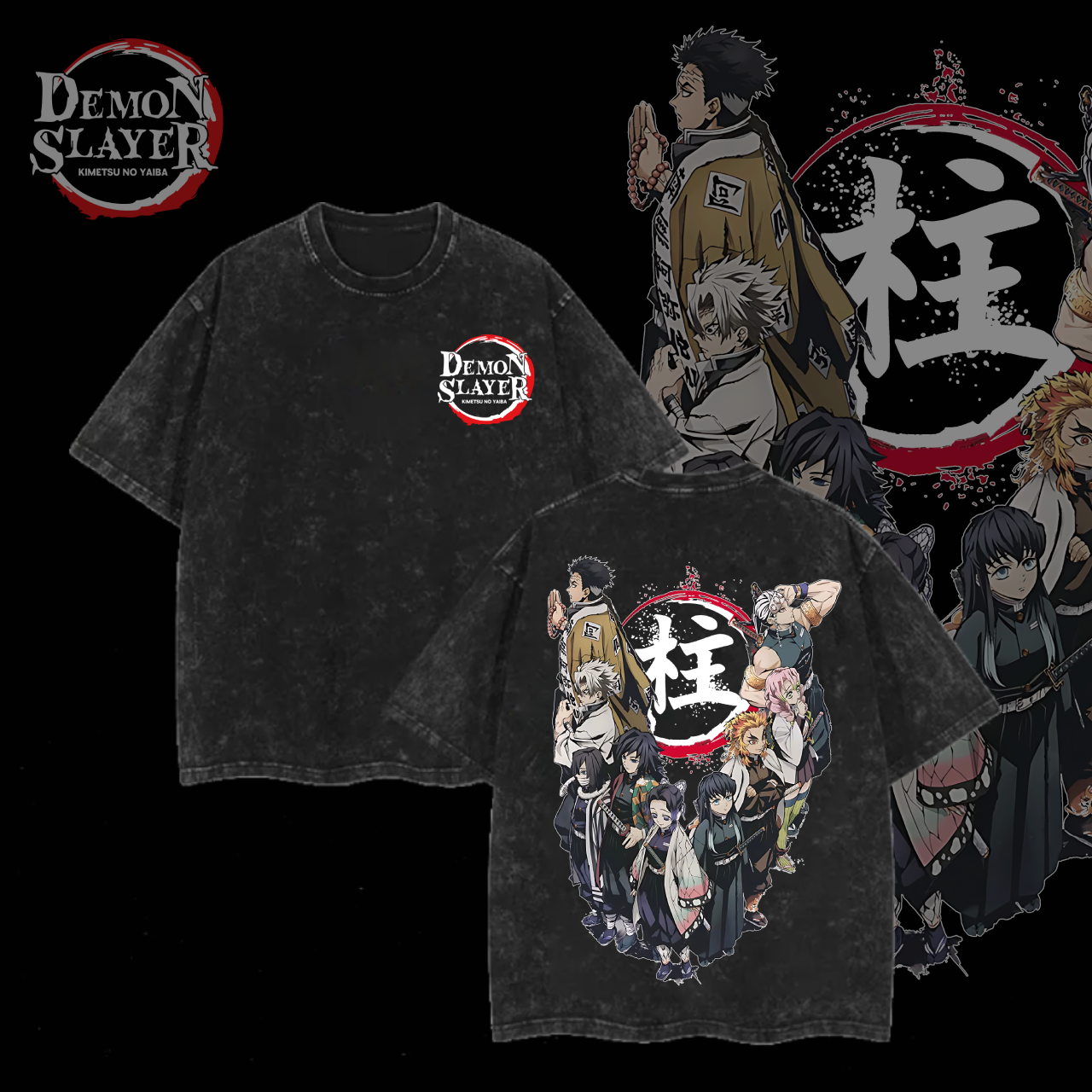 Hashira Demon Slayer Polera – Rengoku, Giyu, Tengen, Obanai, Gyomei, Mitsuri Oversize Lavada Vintage