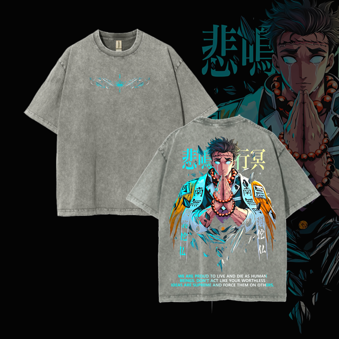 Hashira Demon Slayer Polera – Rengoku, Giyu, Tengen, Obanai, Gyomei, Mitsuri Oversize Lavada Vintage