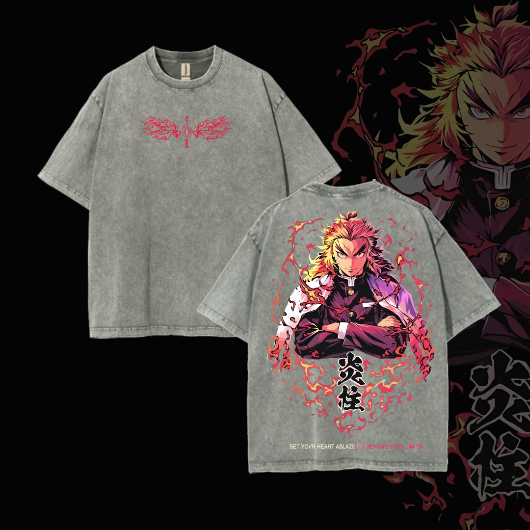 Hashira Demon Slayer Polera – Rengoku, Giyu, Tengen, Obanai, Gyomei, Mitsuri Oversize Lavada Vintage