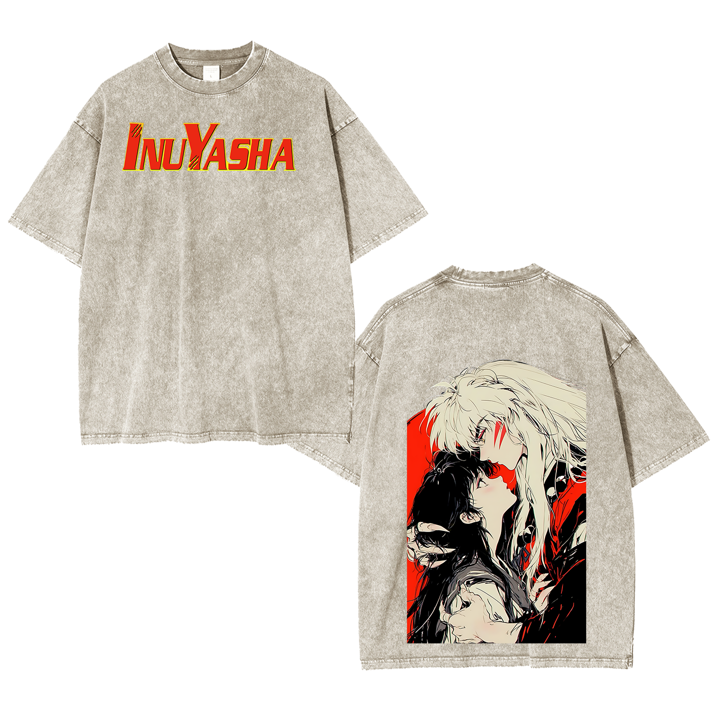 Inuyasha Vintage Polera Unisex Lavada