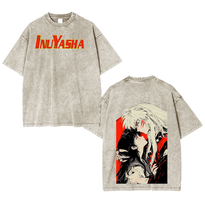 Inuyasha Vintage Polera Unisex Lavada