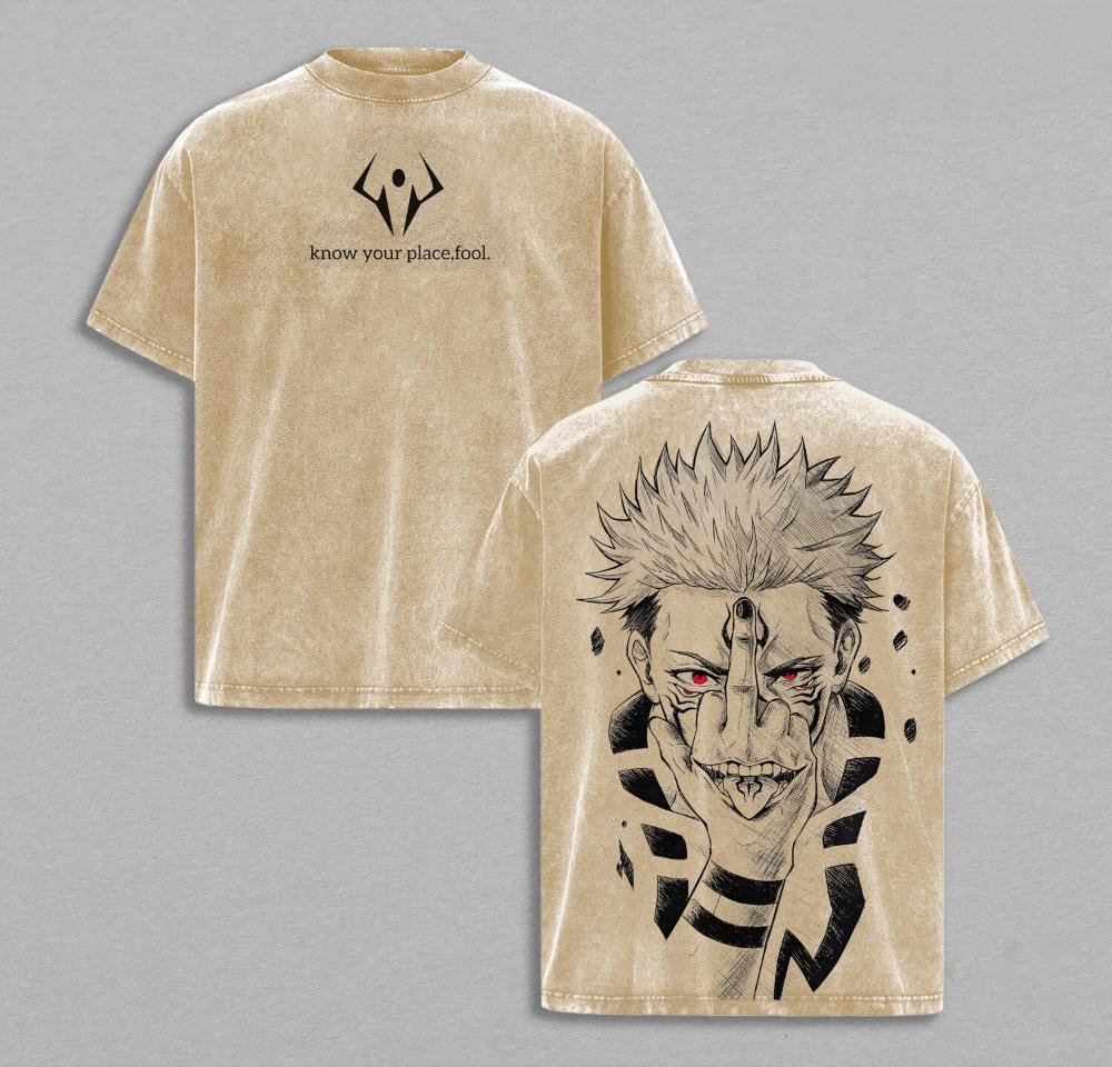 Jujutsu Kaisen :Ryomen Sukuna Vintage washed T-shirt/Crewneck/Hoodie
